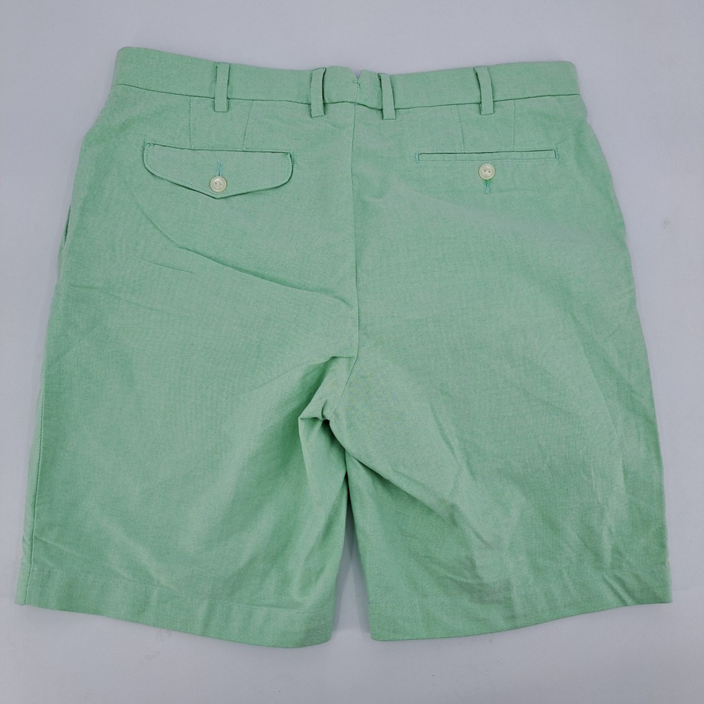Polo Ralph Lauren Shorts Mens 36 Cotton Mint Green Oxford Flat Front Chino 9" - Picture 8 of 9